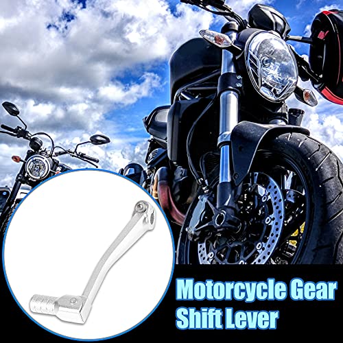 Motoforti Universal Aluminiumlegierung Motorrad Schalthebel 11mm Silberton