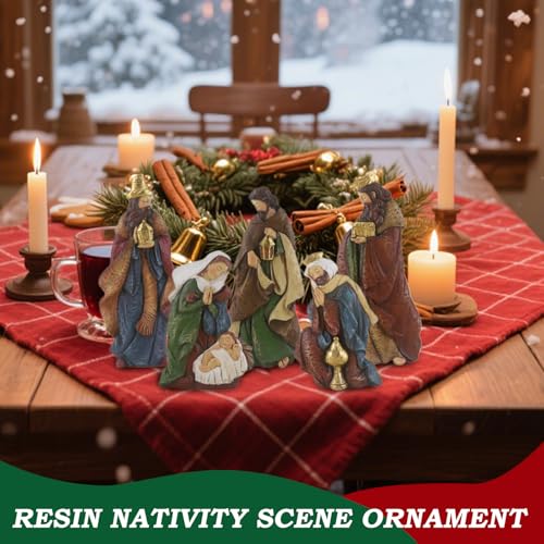 Scène de la Nativité Ensemble Décor Intérieur Église Table École : Collection Teksome - 3