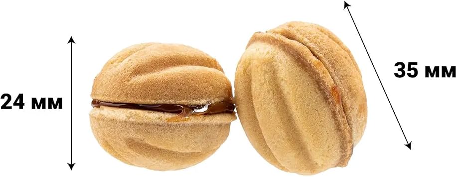 Walnut Cookie Mold Maker - 16 Cavity Russian Oreshki/Oreshnitsa for Traditional Nut Cookies - Орешница (16 Nuts)