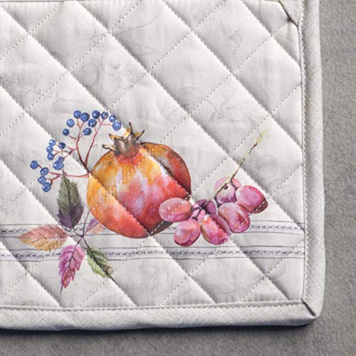 Maison D' Hermine PH029AA02 Pot Holder 100% Cotton Heat Resistant Potholders Set Of 2, 8 Inch X 8 Inch Hot Pads With Loop Cooking Grilling Microwave, Fruit D'Hiver thumb #7