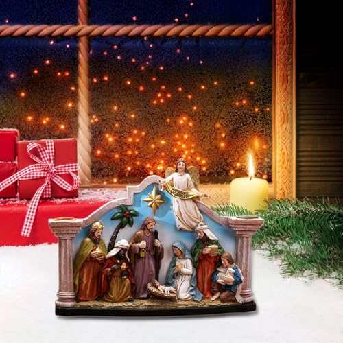 Crèche de Noël incassable en résine pour protéger votre décoration intérieure - 8