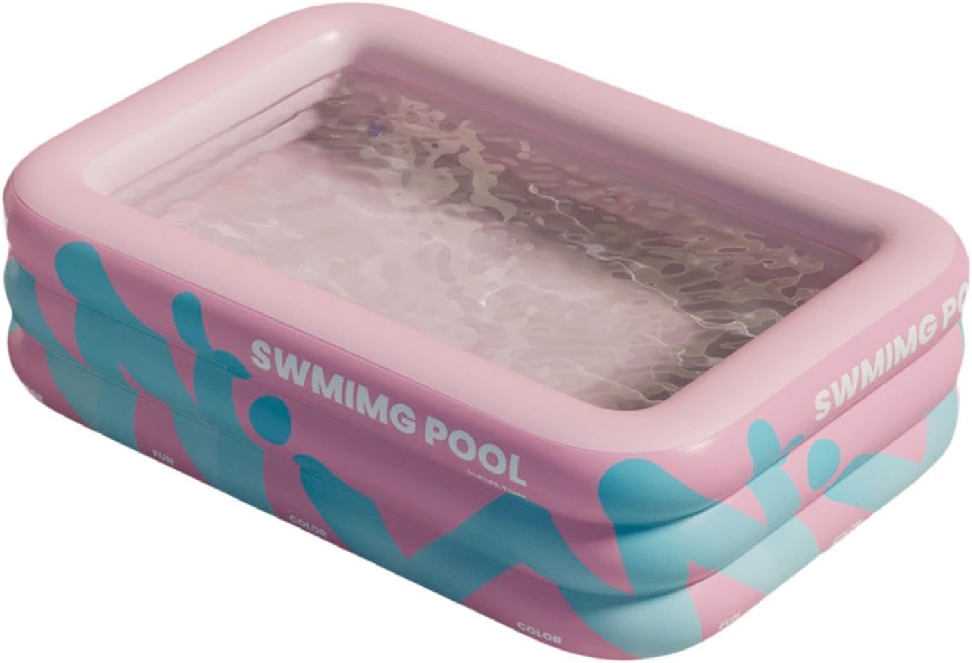 CALANDIS™ Inflatable Swimming Pool Paddling Pool for Kids and Adults Lawn Outdoor Pink 1.5m | Inflatable & Kid Pools | Swimming Pools | Pools & Spas | Yard, Garden & Outdoor Living