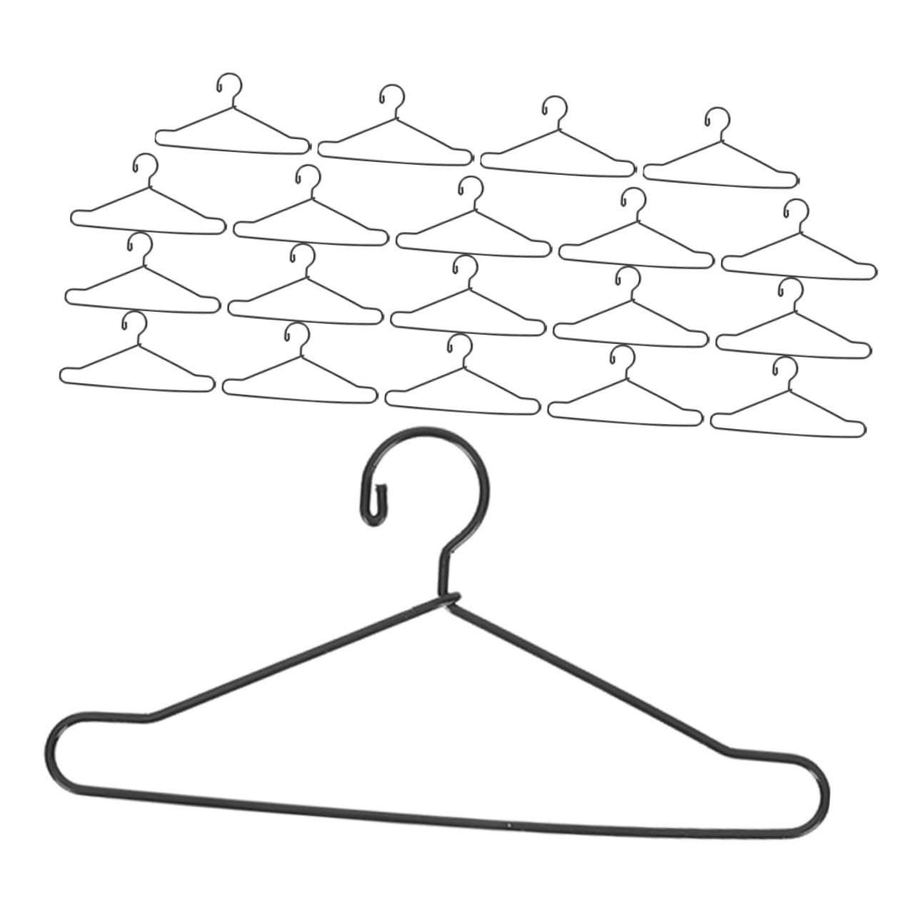 Ciieeo 20Pcs Mini Metal Doll Clothes Hangers Wire Holders for Doll Outfits for Organizing Doll Gowns Craft Projects Accessories Hangers for Tidy Play Spaces