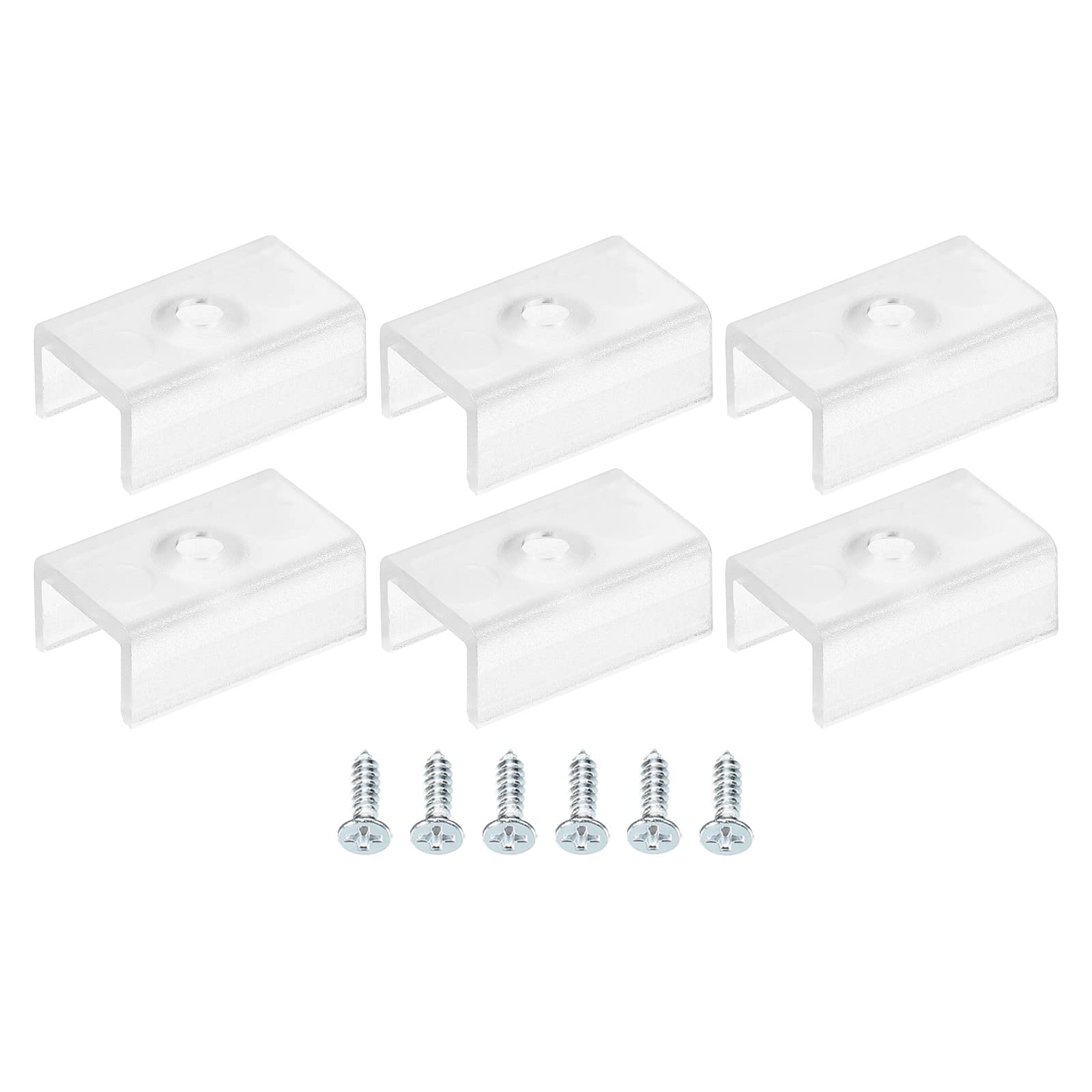 MECCANIXITY Rope Light Mounting Clips, 50 Pack Wall Channel Mounting Holder Accessories for 11.9mm to 12.4mm Waterproof LED Strip, Translucent