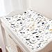Carousel Designs Taupe and Windsor Navy Baby Woodland Changing Pad Cover - Organic 100% Cotton Change Pad Cover - Made in the USA