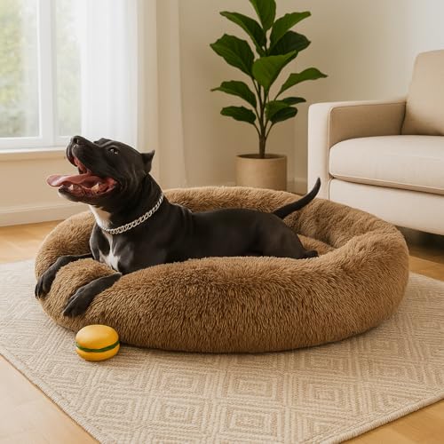 Image of ZEXSAZONE Summer Round Donut Comfortable Durable Both Sides usable and Washable Pet Bed | Dog Bed | Puppy Bed | Cat Bed | Mat Cat | Medium Dog Bed for Cats Puppies Labrador German Shepherd Bulldogs