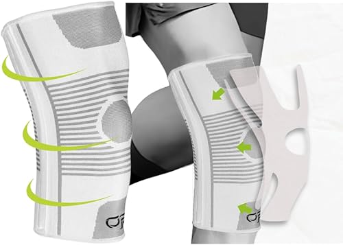 Rodilleras de compresión de kinesiología  Rodilleras profesionales para hombres y mujeres para alivio del dolor articular, hinchazón, ACL, MCL,