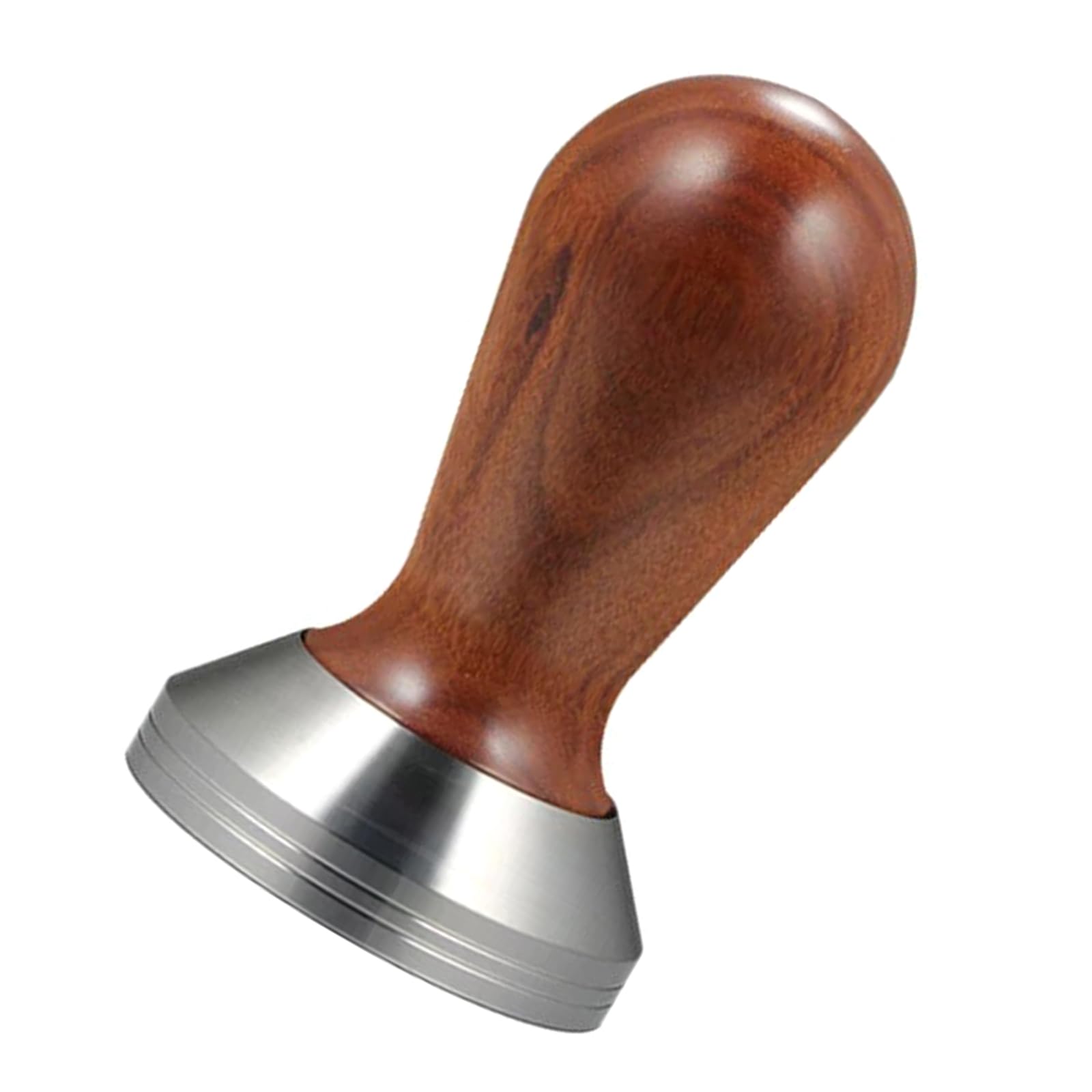 Qisuw Premium Wooden Handle Stainless Steel Espresso Coffee Tamper for Ergonomic Comfort Uniform Pressure and Easy Cleaning Espresso Tamper