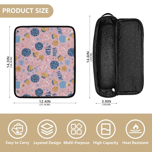 Bolsa de viaje para herramientas de cabello Yuiboo con gran capacidad, resistente al agua y a prueba de calor, ideal para planchas de pelo y accesorios miniatura 4