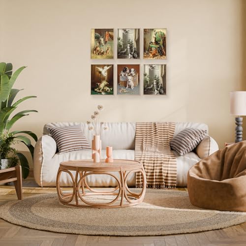Impression murale vintage de chien 28x35cm pour sublimer un mur vide