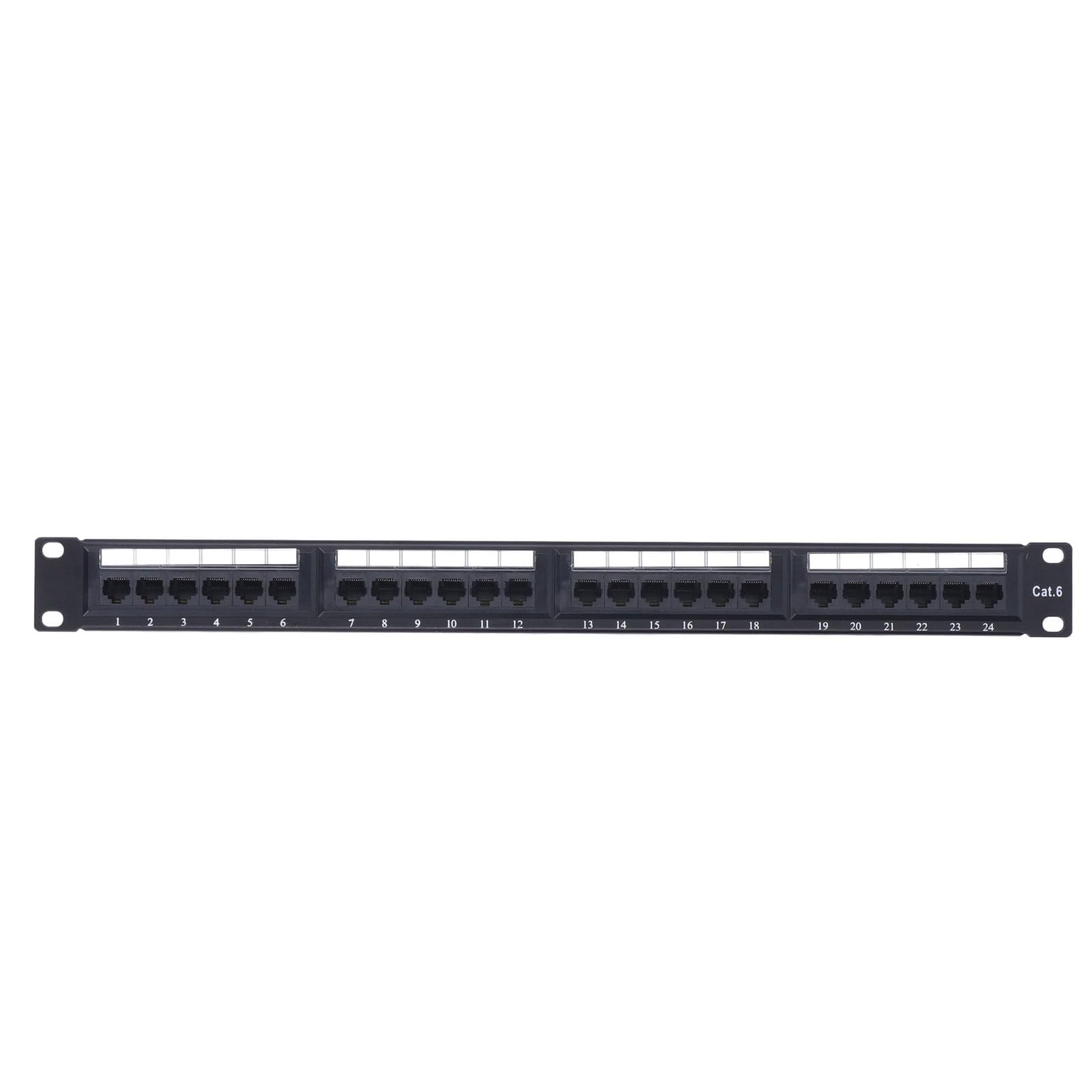 AUNMAS Panneau 24 Ports Cat6 pour Commutateur Gigabit Ethernet, 1U Rack