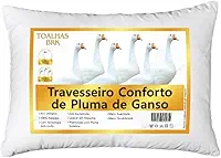 Kit 1 Travesseiro Conforto de Pluma de Ganso 50x70cm - Branco