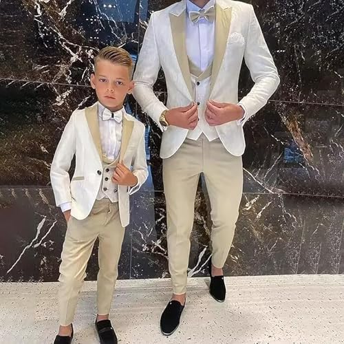 Mens Jacquard Suit 3 Pieces Slim Fit Suits Business Suit for Men Jacket Vest Pants for Wedding Groomsman Tuxedo4