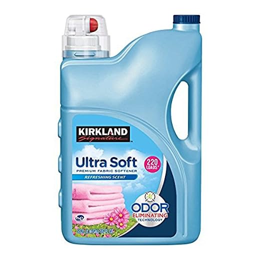 Kirkland Signature Ultra Soft Premium Liquid Fabric Softener: Odor Eliminating Refreshing Scent - 187 fl. oz (220 Loads)