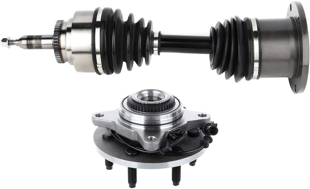 SCITOO 2pcs Front CV Axle 515079 Shaft and Wheel Hub Bearing Assembly 60-2103 515079 Compatible with 2006-2008 for Lincoln Mark LT 6 Lugs with ABS