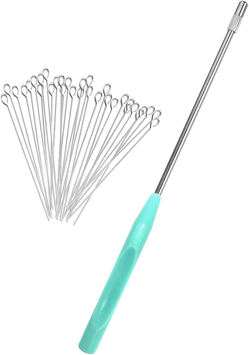 1 Pc Reusable Microbiology Inoculation Rod with 50pcs 10uL Reusable Nichrome Wire Needle Tips Inoculation Loop for Lab Bacterial Tissue Culture