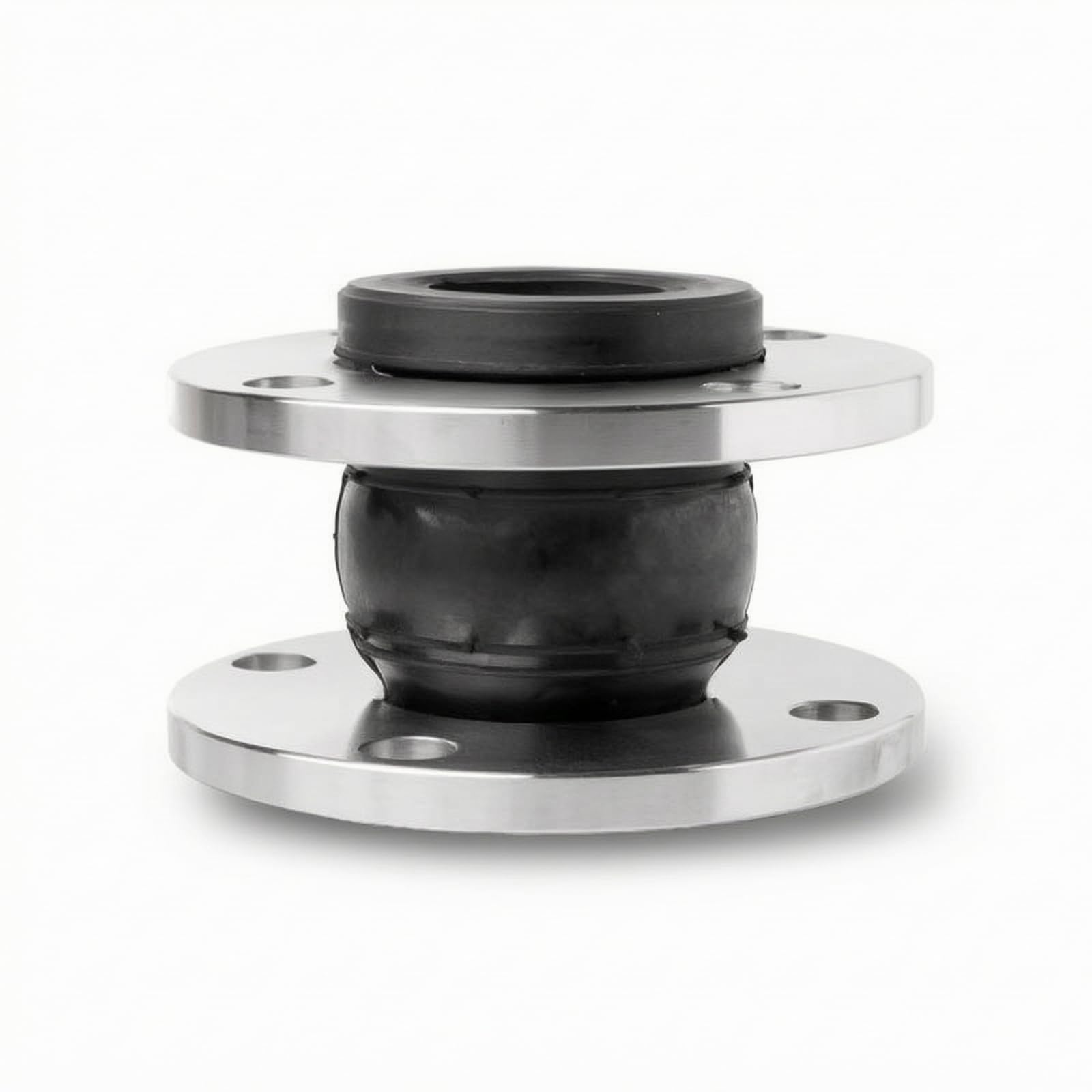 perfk Joint de Dilatation en Caoutchouc Compensateur à Brides en Inox 304 Soufflet de Jonction Flexible Réduit Contraintes Thermiques et Mécaniques pour, DN32, 304DN32-Épaisseur 11mm-PN10