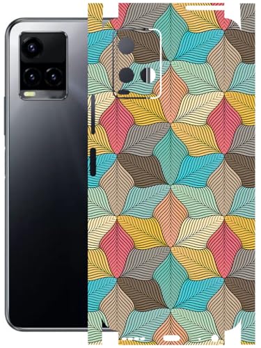 Image of AtOdds - Full Body Back Screen Guard Protector Film - Lamination Wrap Skin Sticker Compatible with VIVO Y33T | Scratchproof Matte Finish (Autumn)