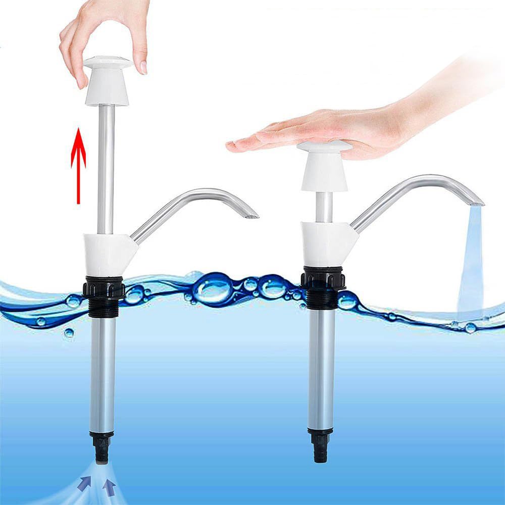 Pompe à Eau Manuelle pour évier, Pompe à Eau Manuelle, Outil de pompage de Remplacement pour Camping-Car, remorque, Camping-Car, Bureau, Voyage, Bateau (Noir + doré)