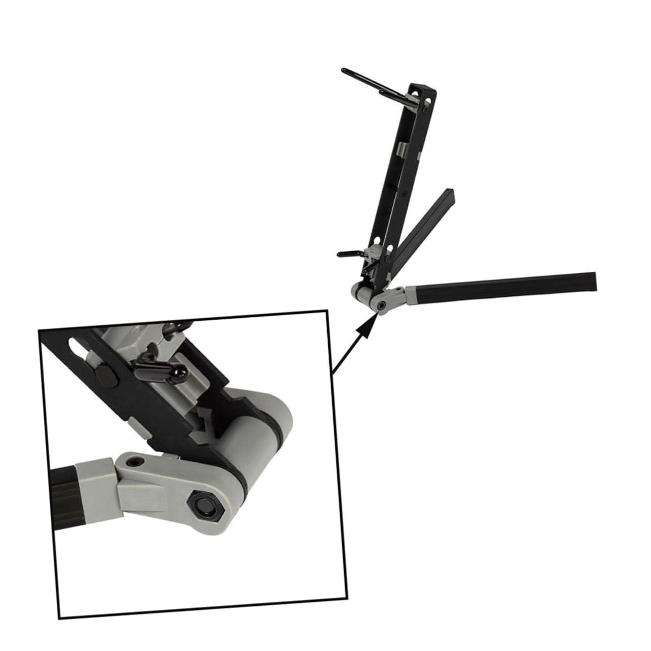 Holibanna Portable Foldable Alto Tenor Saxophone Stand with Backrest Slip Feet and Locking Pin for Secure Support for Musicians the Go