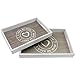 com-four® 2X Vassoio in Legno - Vassoio Rettangolare in Legno con Motivo I Love My Home in Diverse Dimensioni - Vassoio Shabby Chic con Manici (02 Pezzi - I Love My Home)