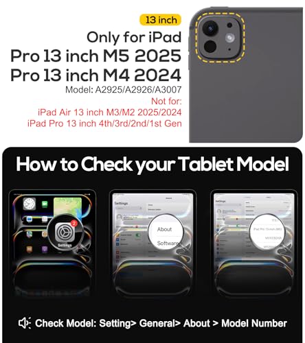 BRAECN for iPad Pro 13 inch Case M5/M4 2025/2024, Heavy Duty Shockproof Protective case with Pencil Holder, Screen Protector, 360°Rotating Stand Handle & Shoulder Strap Full Body Cover Kids Friendly