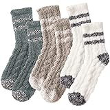 Tavaleu Fuzzy Socks for Women, Fluffy Socks Women, Winter Cozy Sock, Warm Slipper Home Sleeping Sock for Womens