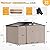 Jolydale 7.6'x9.7' Brown Outdoor Storage Shed with Base, Lockable Door, Ideal for Bikes, Tools, Lawn Mowers, Garden Metal Shed