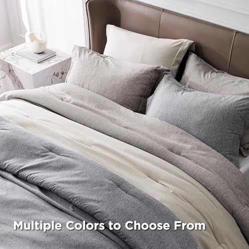Image of Bedsure Twin /Twin XL Comforter Set - Beige Soft College Dorm Room Essentials for Girls Guys, Cationic Dyed Bed Set, 2 Pieces, 1 Twin Size Comforter (68 inchx88 inch) and 1 Pillow Sham (20 inchx26 inch+2 inch)