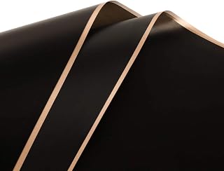20 Sheets 58cm Simple Waterproof Double Sided Flower Wrapping Paper Florist Bouquet Packaging for Wrapping Fresh Flowers, Gift Box Packaging (Black & Phnom Penh)