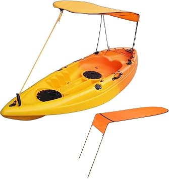 Kayak Canopy,Waterproof Sun Shade Canopy for Single Person,Kayak Sunshade Awning Top Cover, Universal Canoe Shade with Storage Bag for Outdoor Fishing