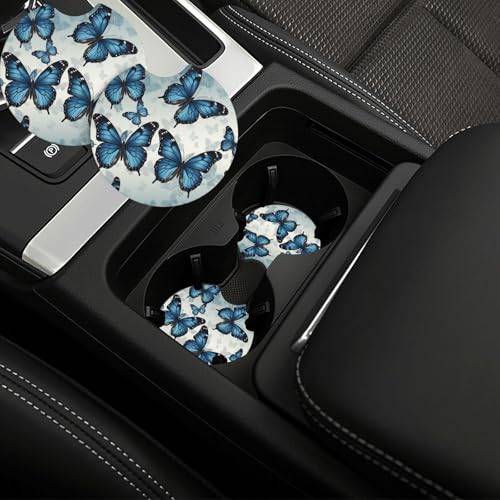 Portavasos para carro goma negra 2 piezas redondo miniatura 1