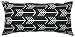 JinStyles Arrow Cotton Canvas Lumbar Decorative Throw Pillow Cover (Black and White, 12 x 24 inches)