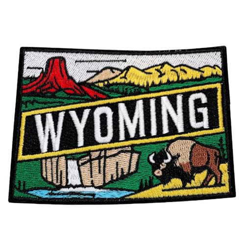 EMBROBOF Proud Wyoming Patch – 2.75 inches, Cool WY State