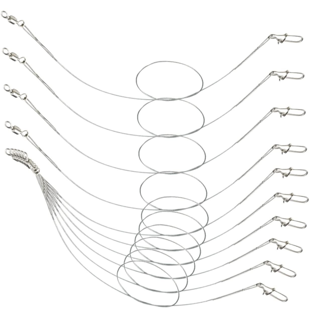 UPKOCH 24pcs Metal Fishing Wires Wear-Resistant Sturdy Swivel Pin for Saltwater Freshwater Fishing