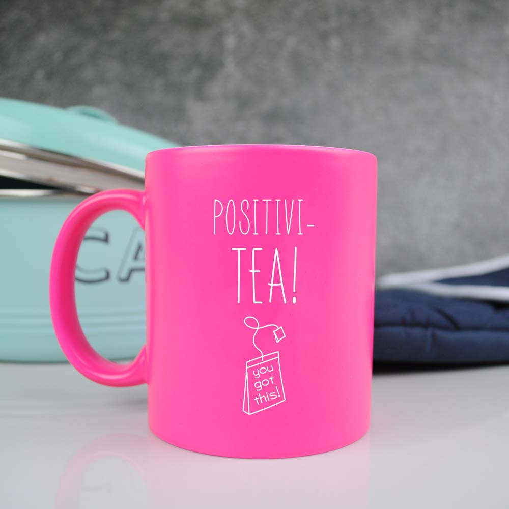eBuyGB310ml Ceramic Cup Neon Positivi-Tea Coffee Mug, You Got