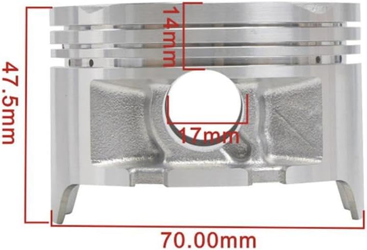 STD 70mm Pin 17mm Motorcycle Engine Piston And Ring Kit 1x Compatible With Automotive Motorcycle Parts NX250 NX 250 1988 1993 1988 1990 For Part Number 8K1927225B