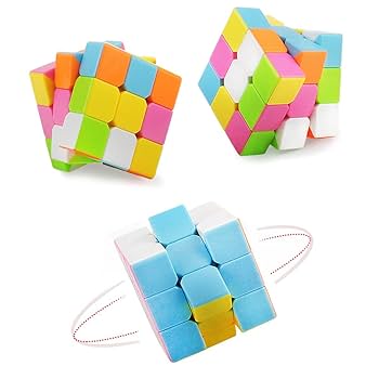 Kaufe Non-sticker 3x3x3 Magic Cube Toy Easy Turning Smooth Puzzle Toy For Kids