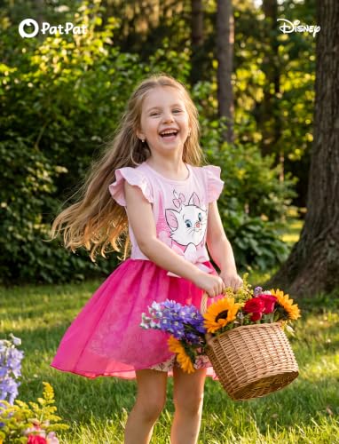 Image of Disney Princess Frozen Elsa Minnie Mouse Stitch Toddler Girl Romper With Skirt Overlay Summer Jumpsuit with Bow 2-6 Years