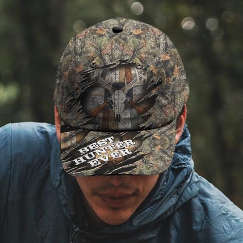 Image of Skull Cap, Gifts for Men, Skull Us Flag Skeleton Gothic Horror, Black Baseball Cap, Adjustable Caps Sun Hat