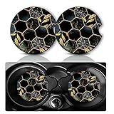 2Pack Honeycomb Car Cup Holder Coasters,Cars Coasters for Cup Holders,2.75' Universal...
