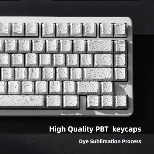 Image of dagaladoo White Keyboard keycaps,Double Shot PBT keycaps