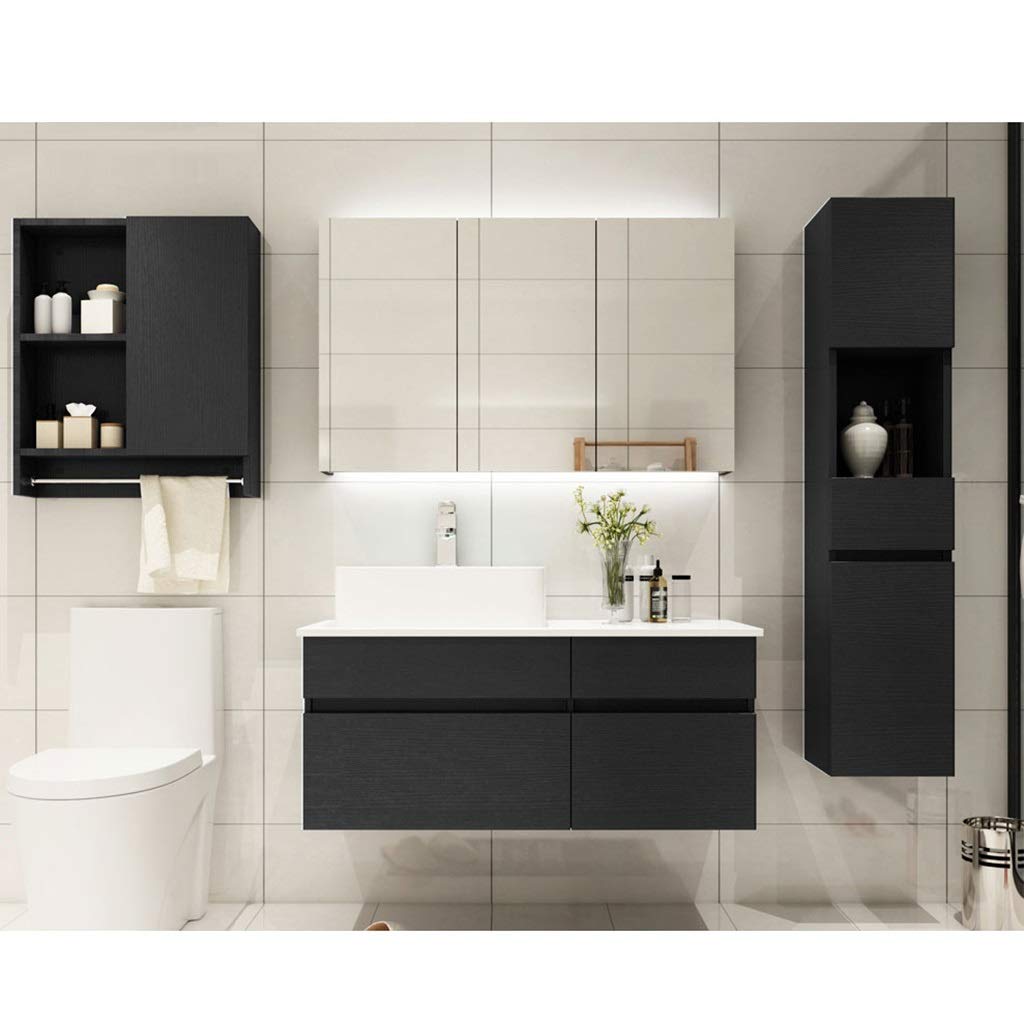 ألواح طويلة وسراويل داخلية مصنوعة من الخشب الصلب خزانة للحمام خزائن لتخزين الأدوية خزائن للغسيل وحجرة تخزين للحائط وحقائب خزانة خشب اسود 60 13 70cm Amazon Ae