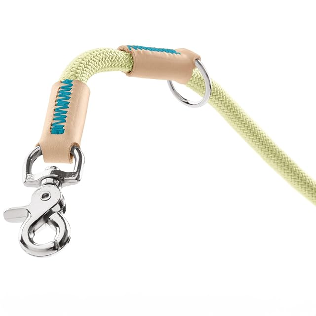 Foto 4 de 8 de HUNTER Correa Ajustable para Perros Malia, Color: Menta/Natural, Cuerda Flexible y Piel Resistente