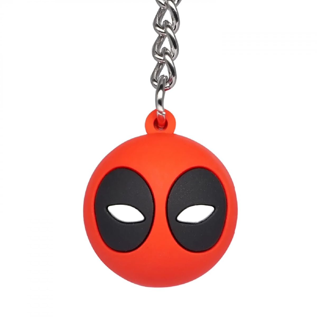 Marvel Deadpool Icon Ball Key Chain, Red, White, and Black, S