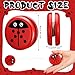 Sonwyoung 50 Pcs Kids Ladybug Party Favors Metal Ladybug Toy for Kids with String Cartoon Pattern Teens Christmas Birthday Party Favors