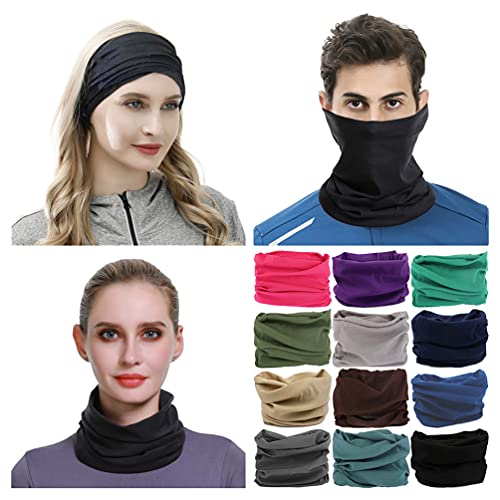 Image of VANCROWN Headband Neck Gaiter Head Wrap Headwear Face Mask Magic Scarf Bandana for Men and Women