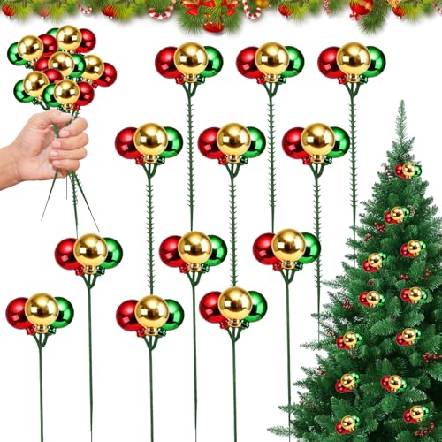 12 Stück Weihnachtskugeln Bunt Weihnachtsbaum Kugeln Weihnachtsbeeren...