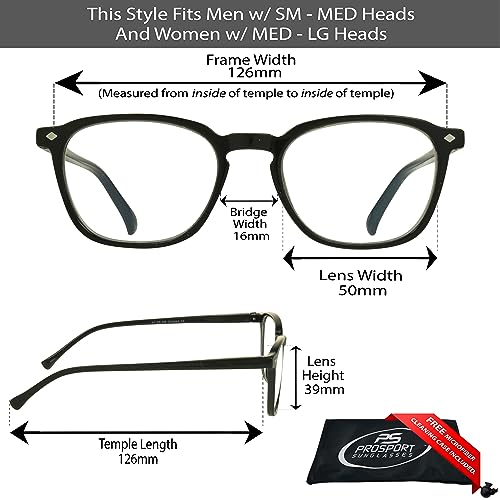 Image of proSPORT Multifocal Progressive 3 Magnifications in 1 Lens No Line Computer Gaming Reading Glasses for Men & Women