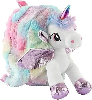 شنطة من الفرو الناعم للاطفال هاوس هولد كالتشر ، ظهر صغيرة خفيفة الوزن للسفر والمدرسة للبنات والاطفال هدية عيد ميلاد للفتيات العودة (متعددة الالوان) S سفر